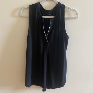 Black sleeveless blouse